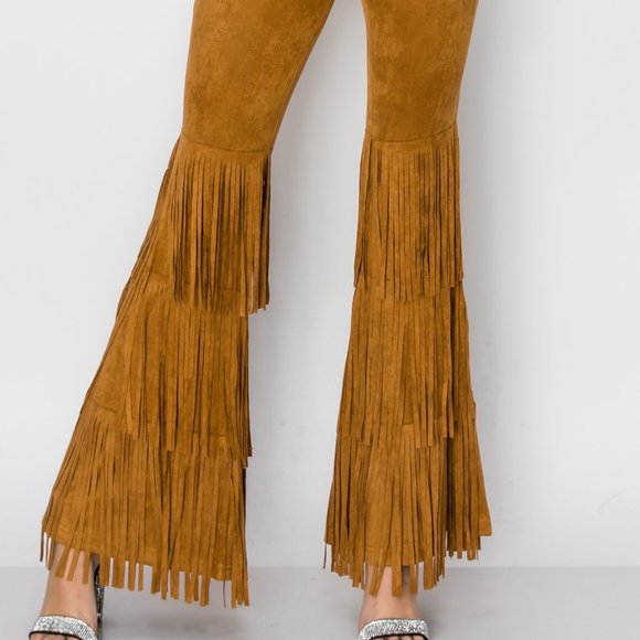 VOCAL SUEDE FRINGE PANTS (3-COLORS) STEVIE KNICKS Woodstock HIPPIE western SM-3X - Picture 2 of 12